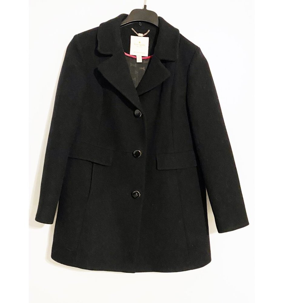 kate spade new york wool detachable faux fur Coat - Picture 4 of 4